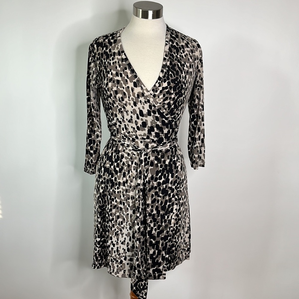 BANANA REPUBLIC 3/4 Length Sleeve Wrap Dress Sz‎ Small Petite